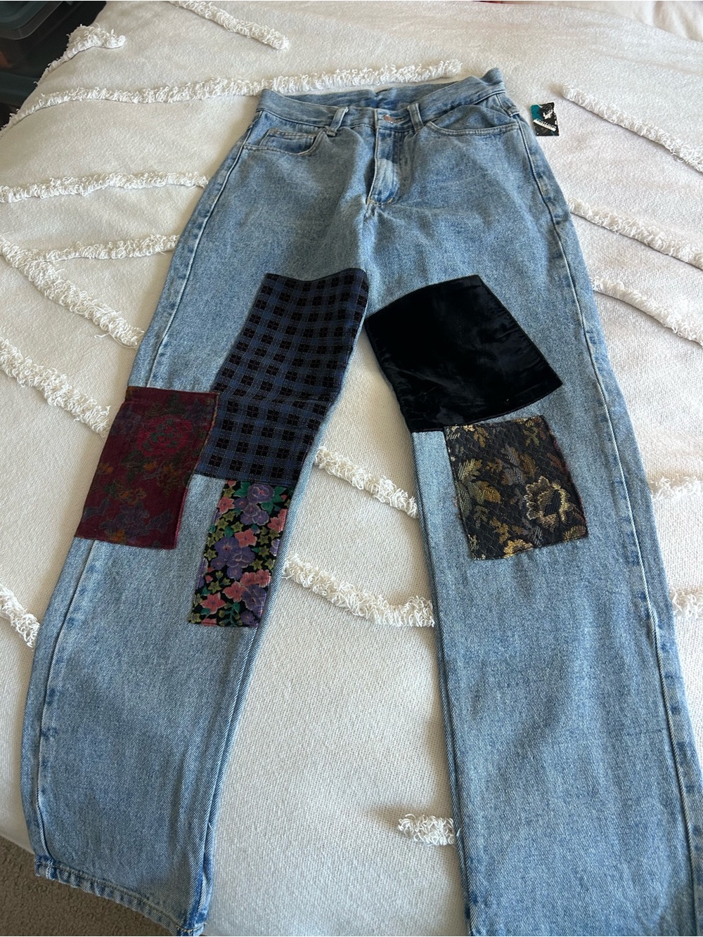 Contempo Casuals Light Blue Patchwork Women's Jeans